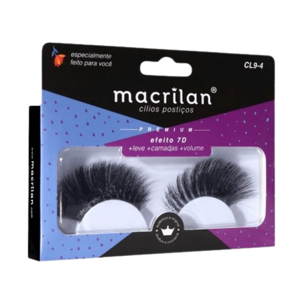 Cílios Postiços CL9-4  Efeito 7D Super Volume Macrilan