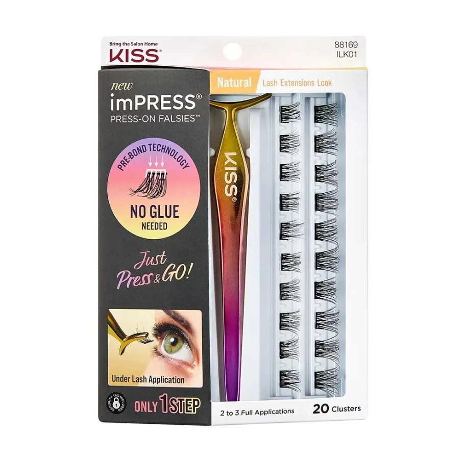 Cílios Postiços Kiss New York imPRESS Kit 01