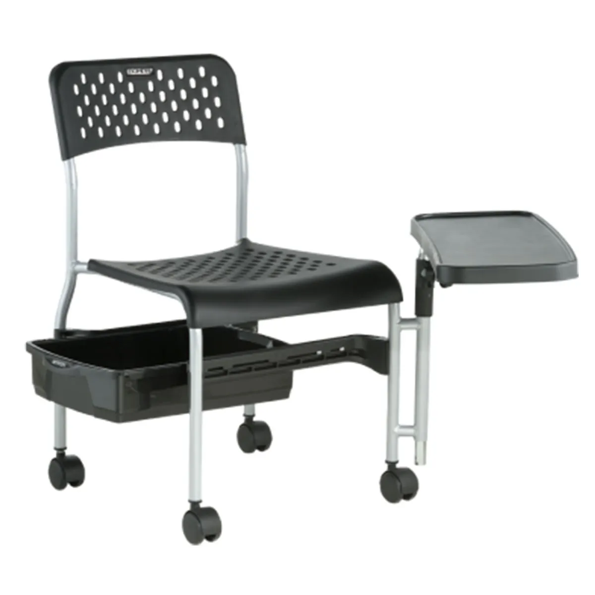 Cadeira Ciranda de Manicure Canada Dompel Preto / Cinza