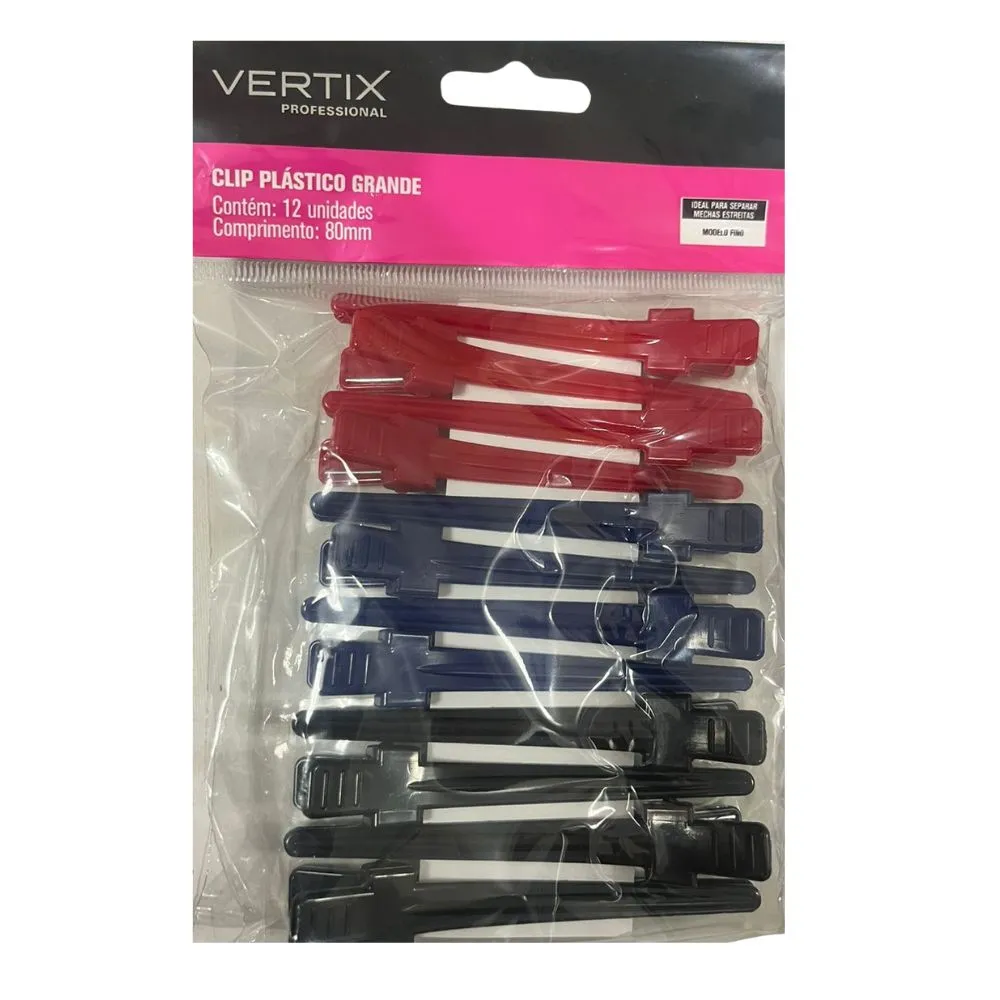 Clip de Plástico Grande Vertix 12un