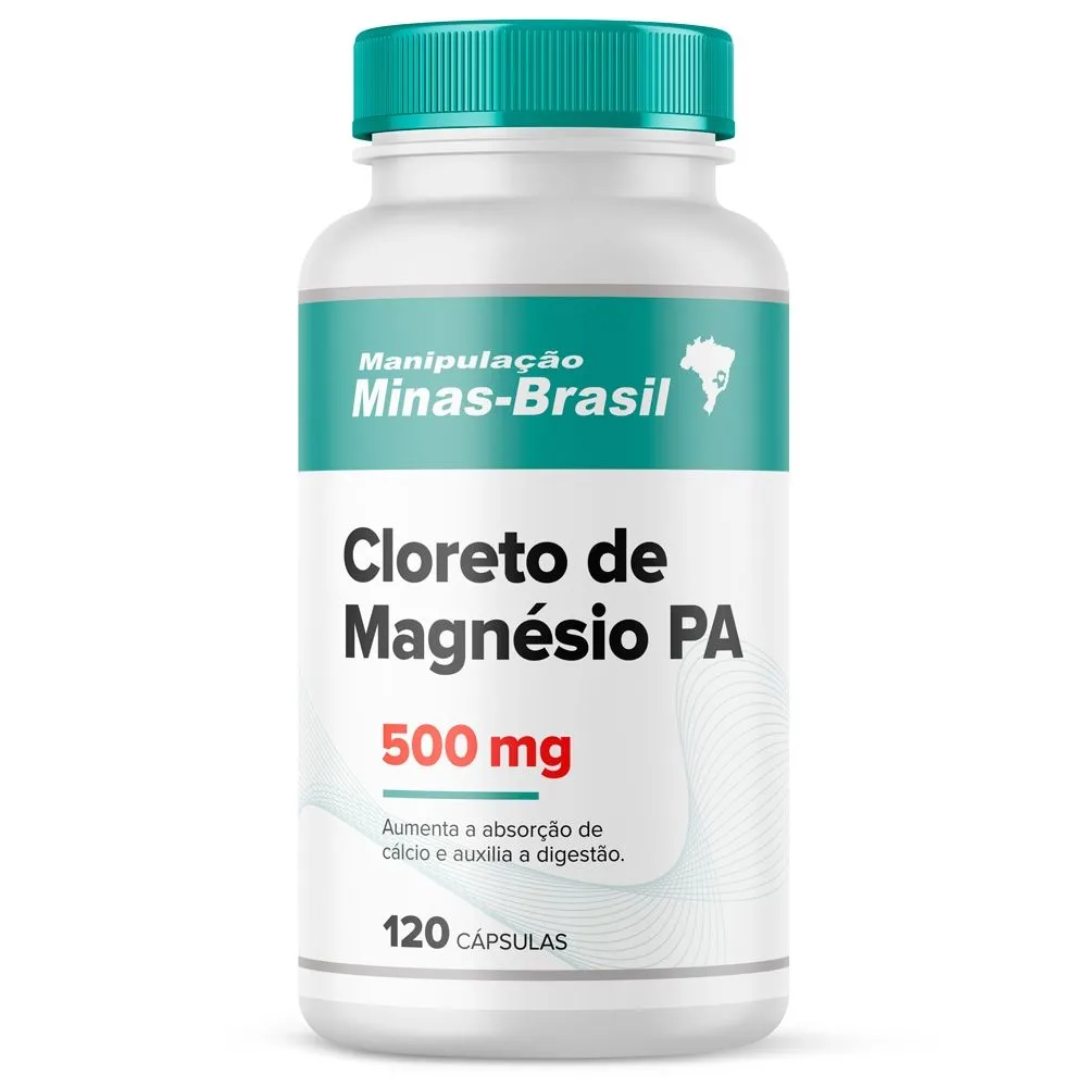 Cloreto de Magnésio Pa 500 Mg - 120 Cápsulas