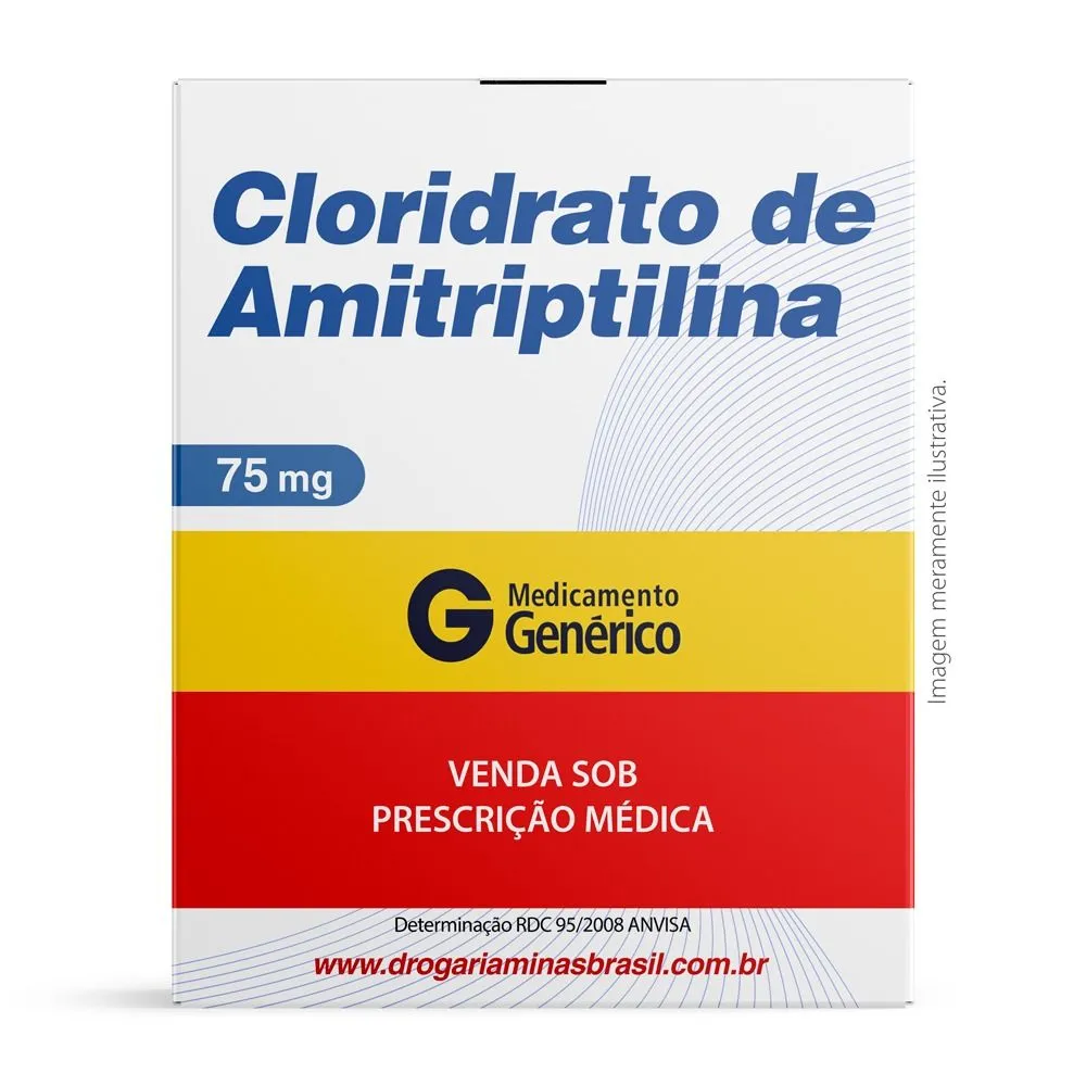 Cloridrato De Amitriptilina 75Mg Genérico Ems Com 30 Comprimidos