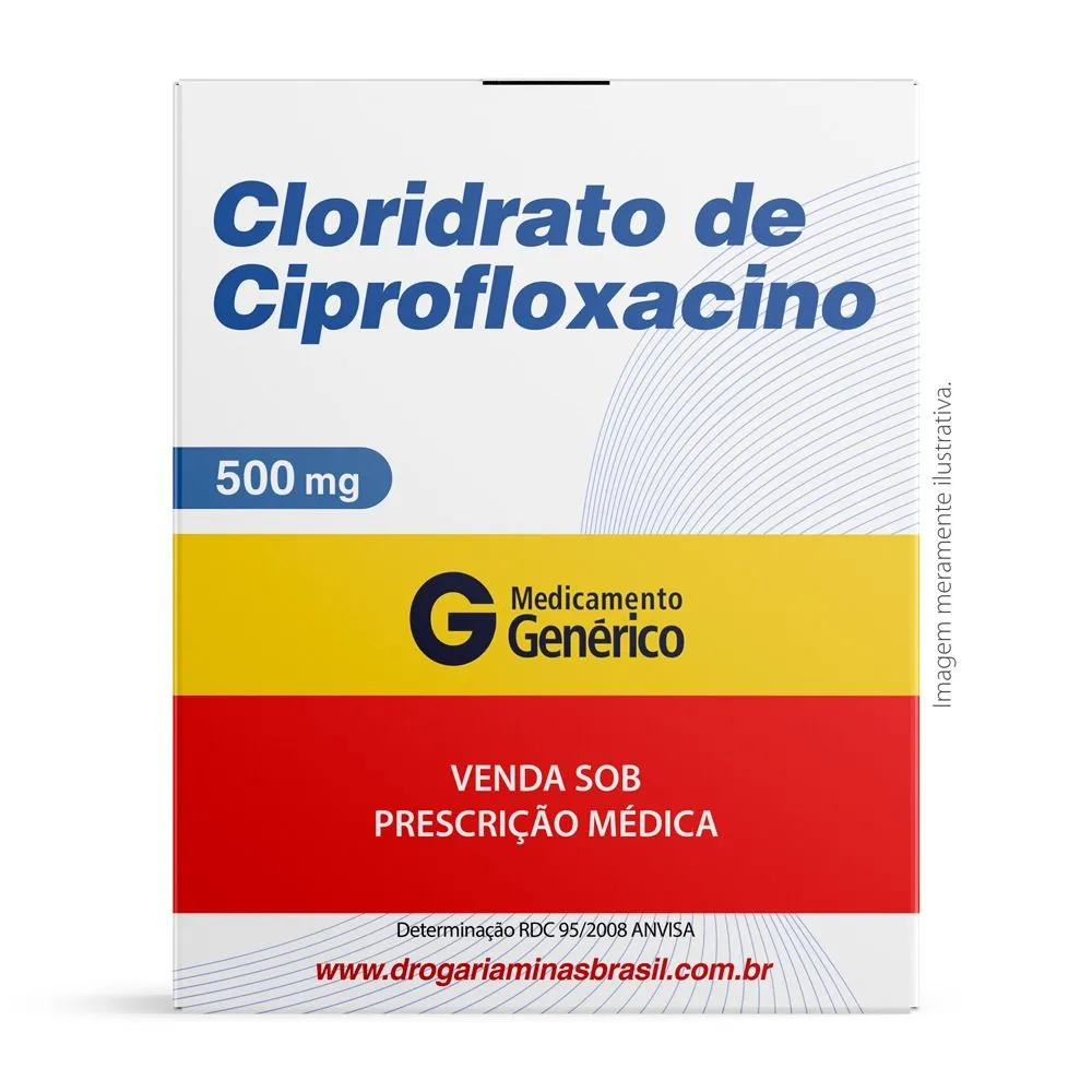 Cloridrato De Ciprofloxacino 500Mg Com 14 Comprimidos Genérico Pratti