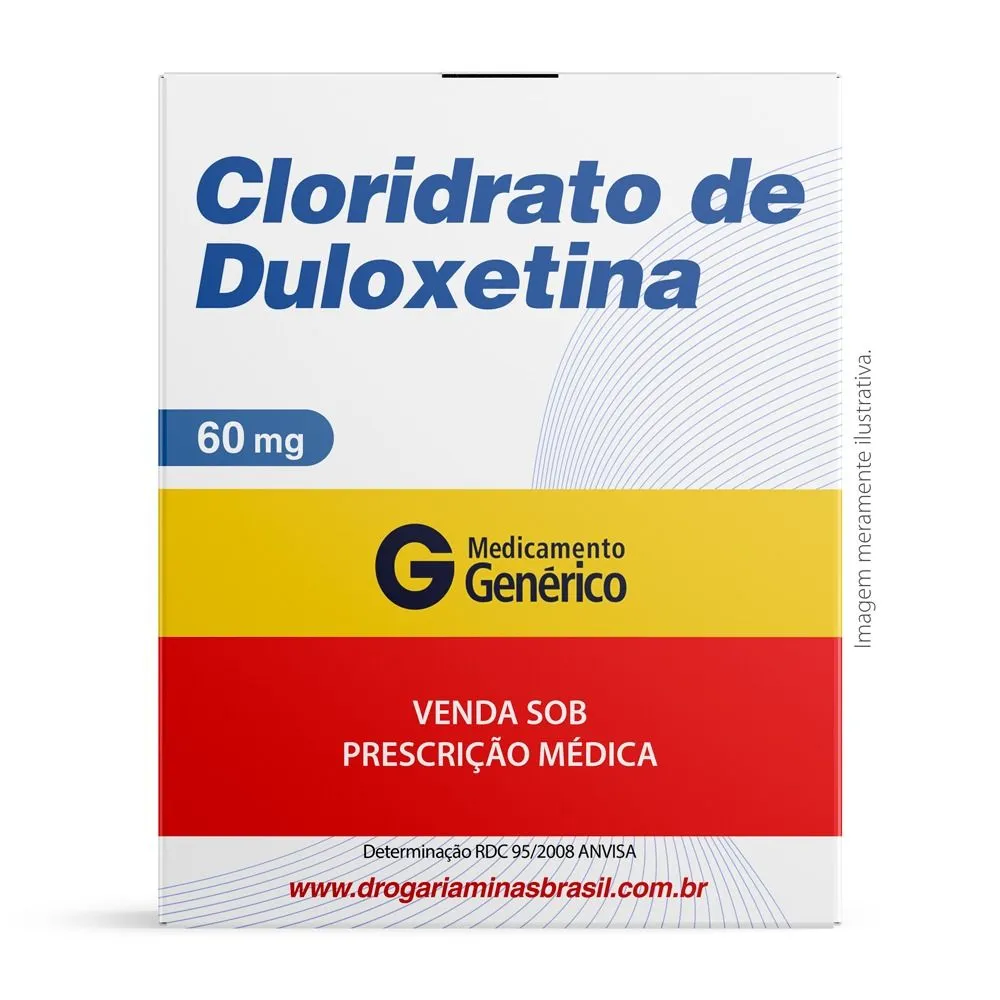 Cloridrato de Duloxetina 60mg Com 30 Cápsulas Genérico Nova Química
