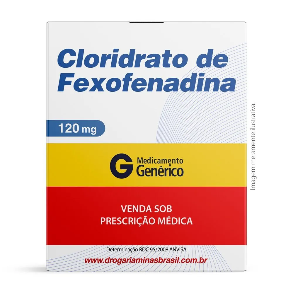 Cloridrato de Fexofenadina 120mg Com 10 Comprimidos Genérico Nova Química