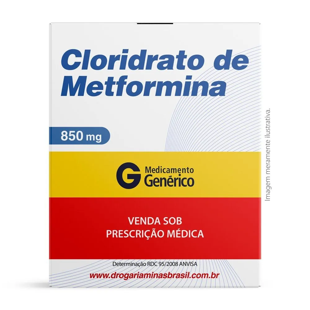Cloridrato De Metformina 850Mg Com 30 Comprimidos Genérico Prati Donaduzzi