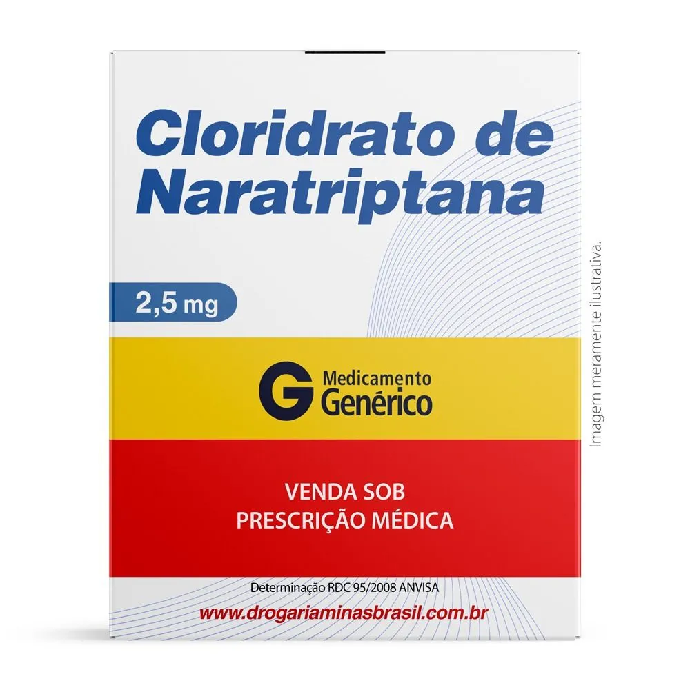 Cloridrato De Naratriptana 2,5Mg Com 10 Comprimidos Genérico Nova Química