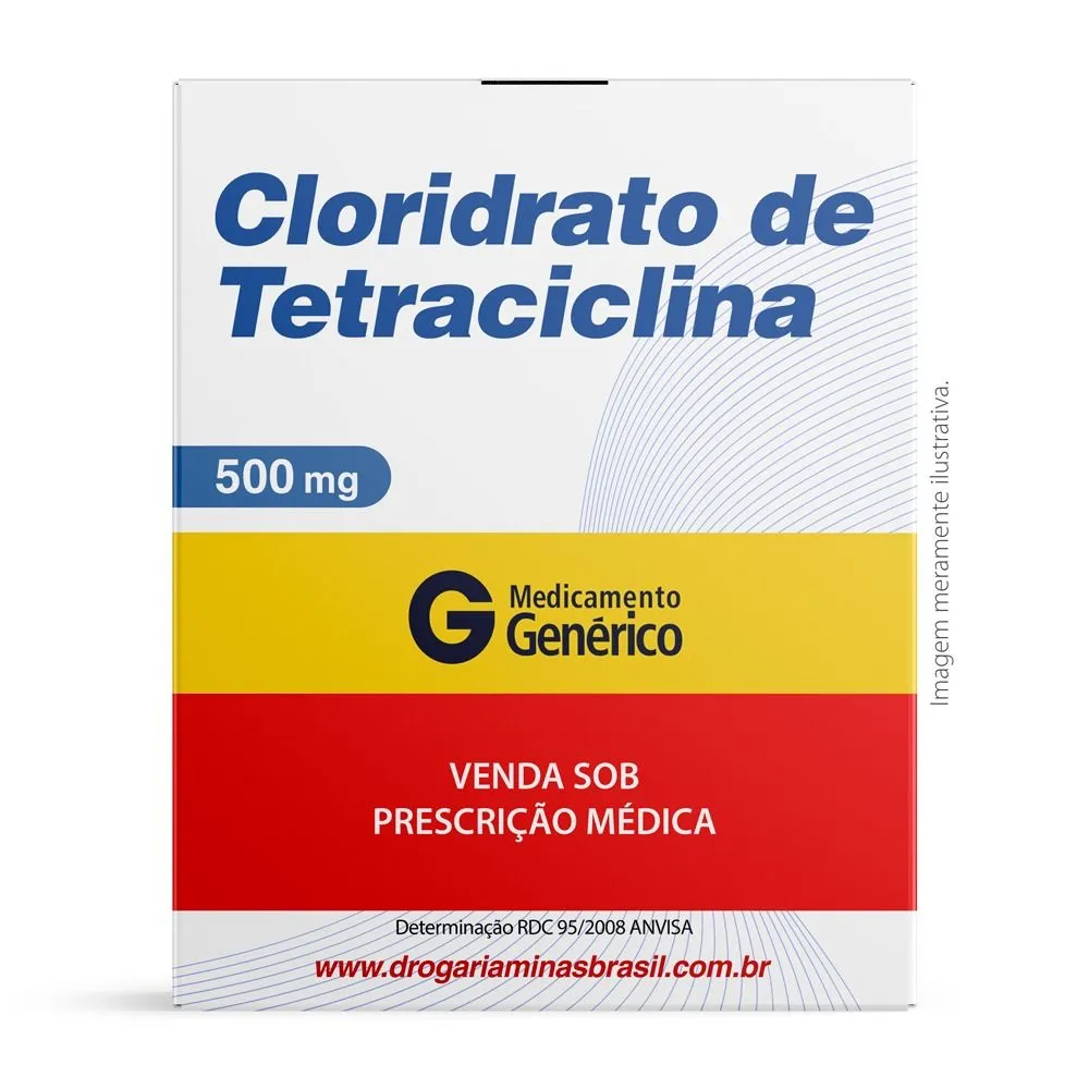 Cloridrato De Tetraciclina 500Mg Com 12 Capsulas Genérico Prati Donaduzzi