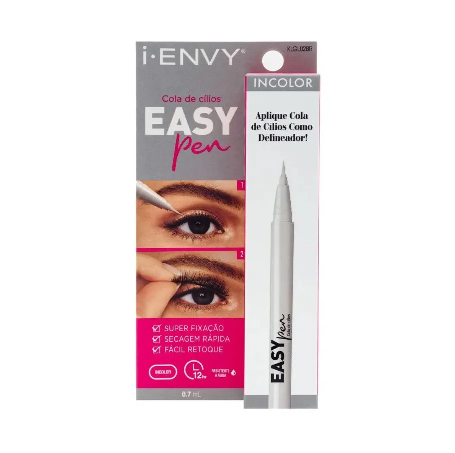 Cola Para Cílios Delineadora Kiss New York i-Envy Easy Pen Incolor