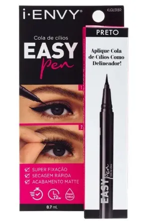 Cola Para Cílios Delineadora Kiss New York i-Envy Easy Pen Preto