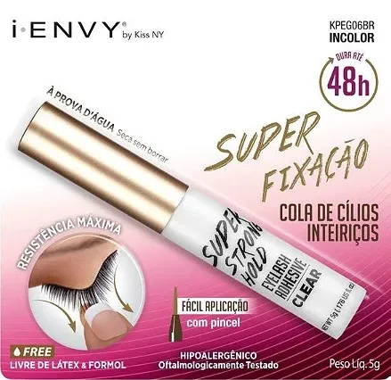 Cola Para Cílios Kiss New York I-envy Incolor 5g Super Fixação 48h