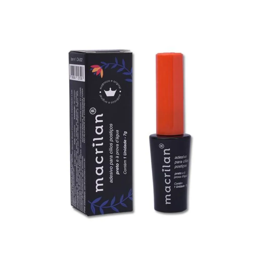 Cola Para Cílios Postiços Preta Macrilan - 7g