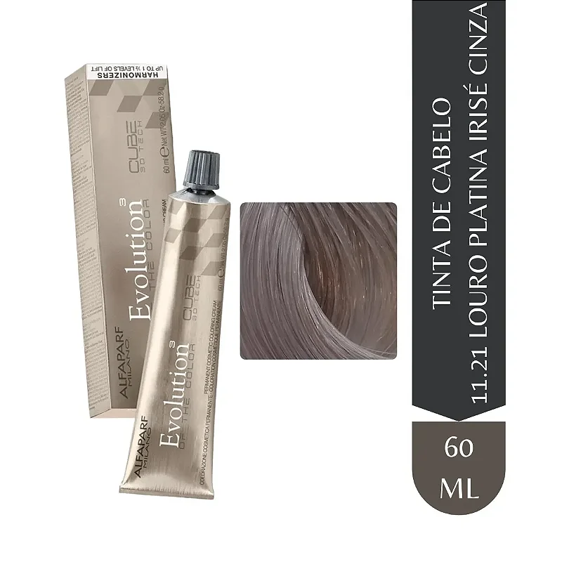 Coloração Alfaparf Evolution 11.21 Louro Platina Irisé Cinza 60ml