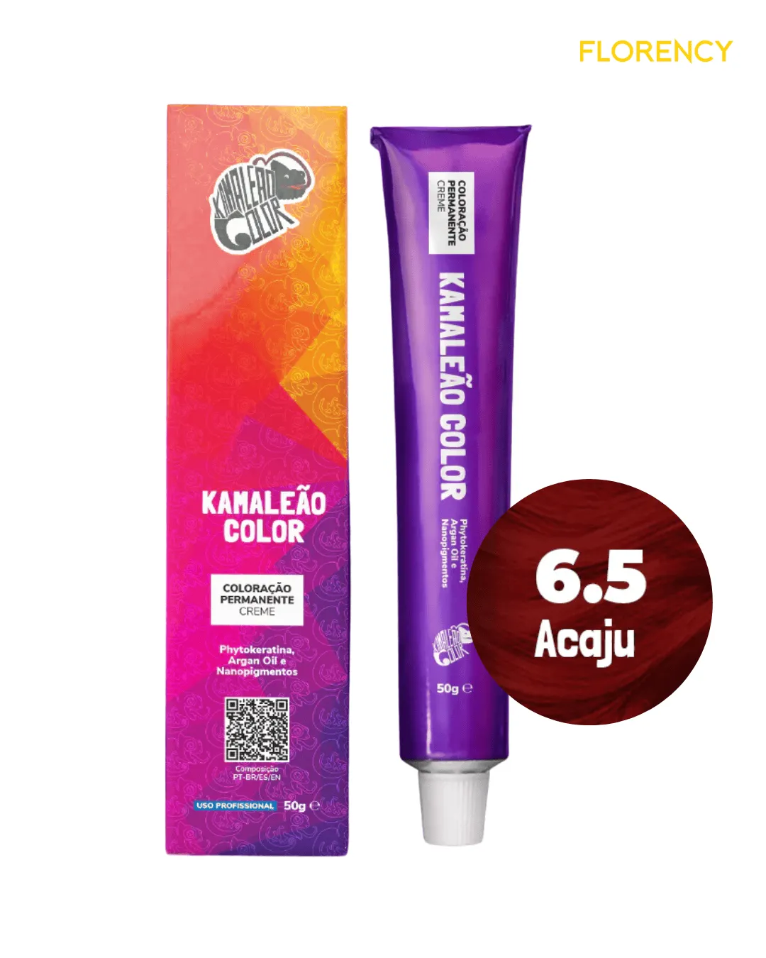 Coloração Kamaleão Color Permanente Acaju 6.5 50g
