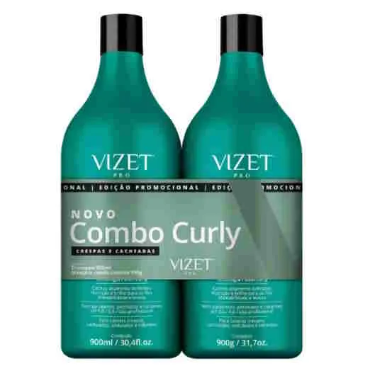 Combo Vizet Curly Shampoo + Mascara Condicionante 900Ml