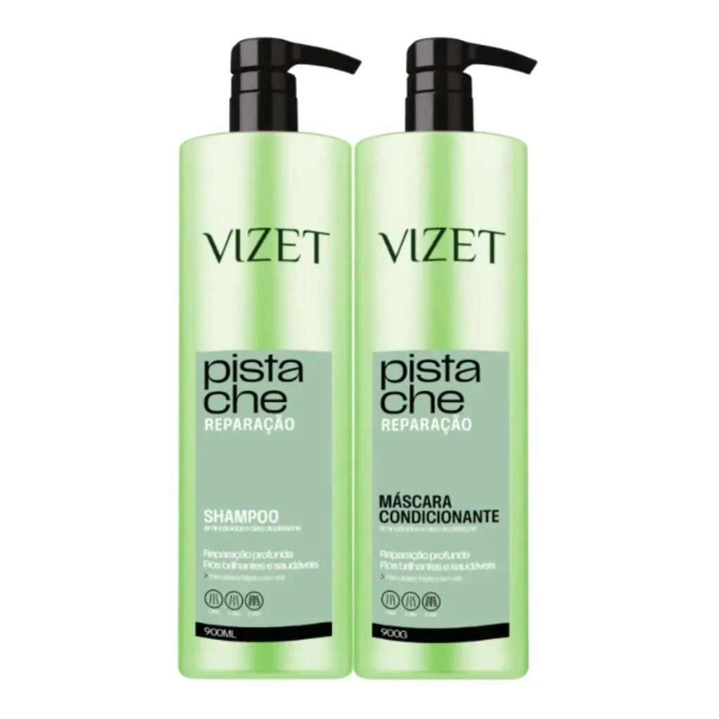 Combo Vizet Pistache Shampoo + Mascara Condicionate 900ML
