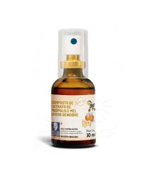 Composto de Extrato de Própolis e Mel Sabor Gengibre Spray com 30ml