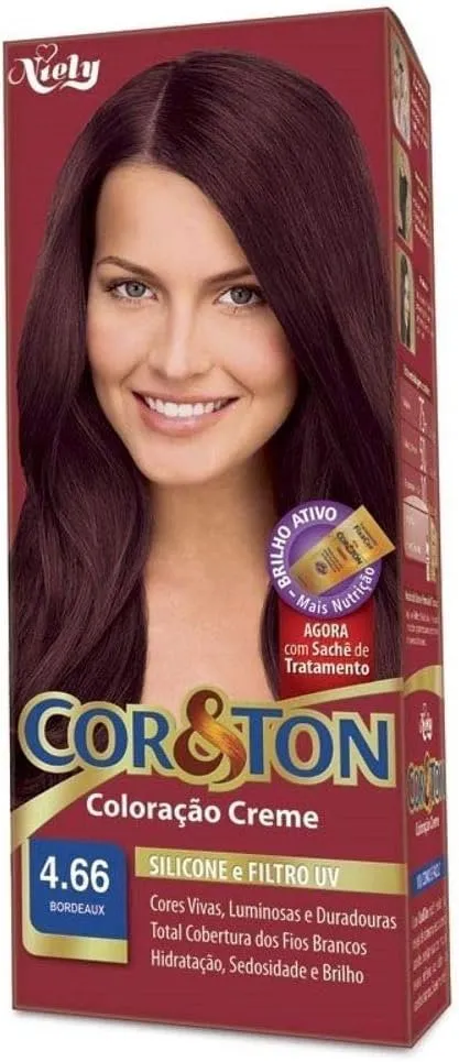 Cor & Ton Coloração Creme Bordeaux 4.66