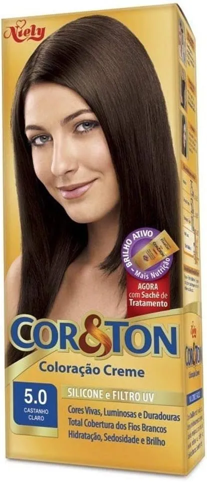 Cor & Ton Coloração Creme Castanho Claro 5.0