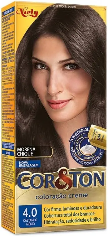 Cor & Ton Coloração Creme Castanho Médio 4.0