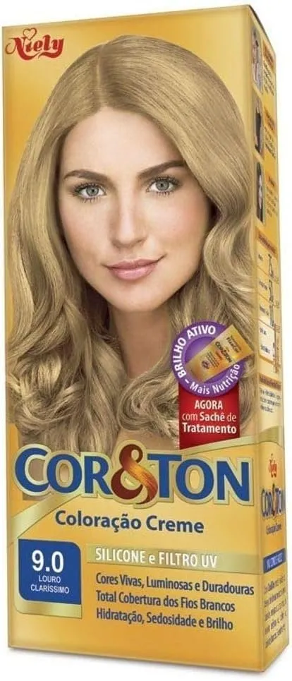 Cor & Ton Coloração Creme Louro Claríssimo 9.0