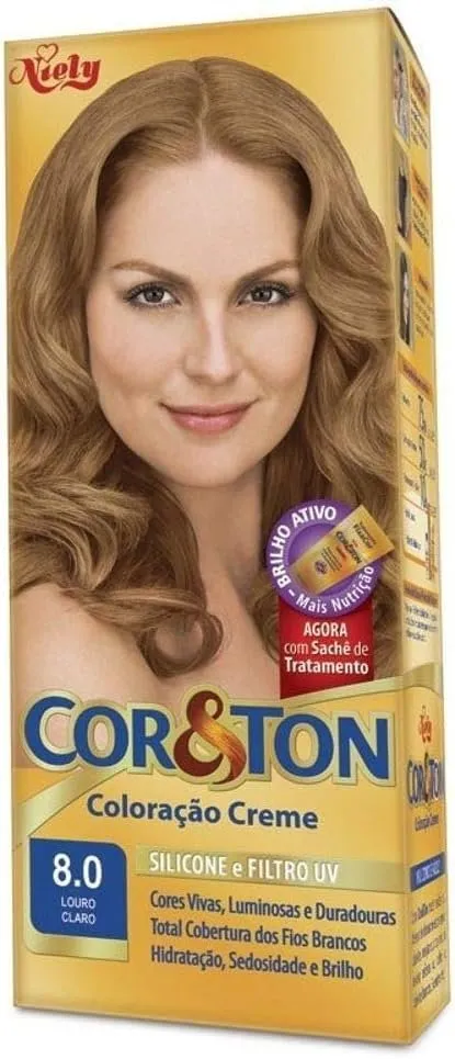 Cor & Ton Coloração Creme Louro Claro 8.0