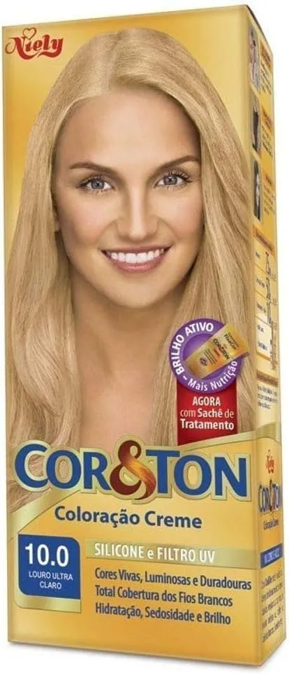 Cor & Ton Coloração Creme Louro Ultra Claro 10.0