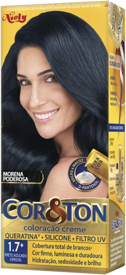 Cor & Ton Coloração Creme Preto Azulado Especial 1.7