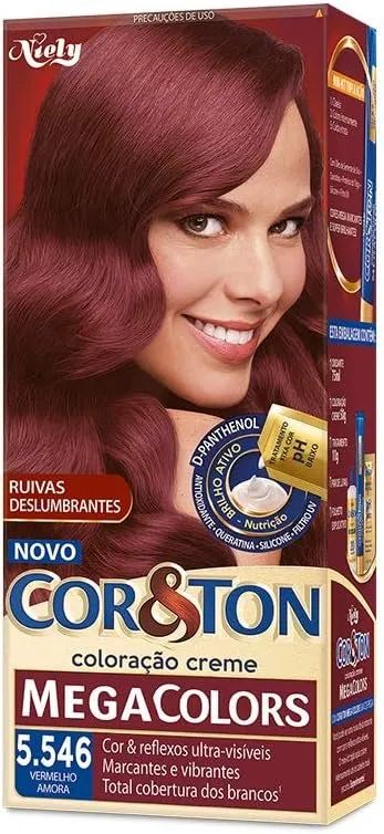 Cor & Ton Coloração Creme Vermelho Amora 5.546