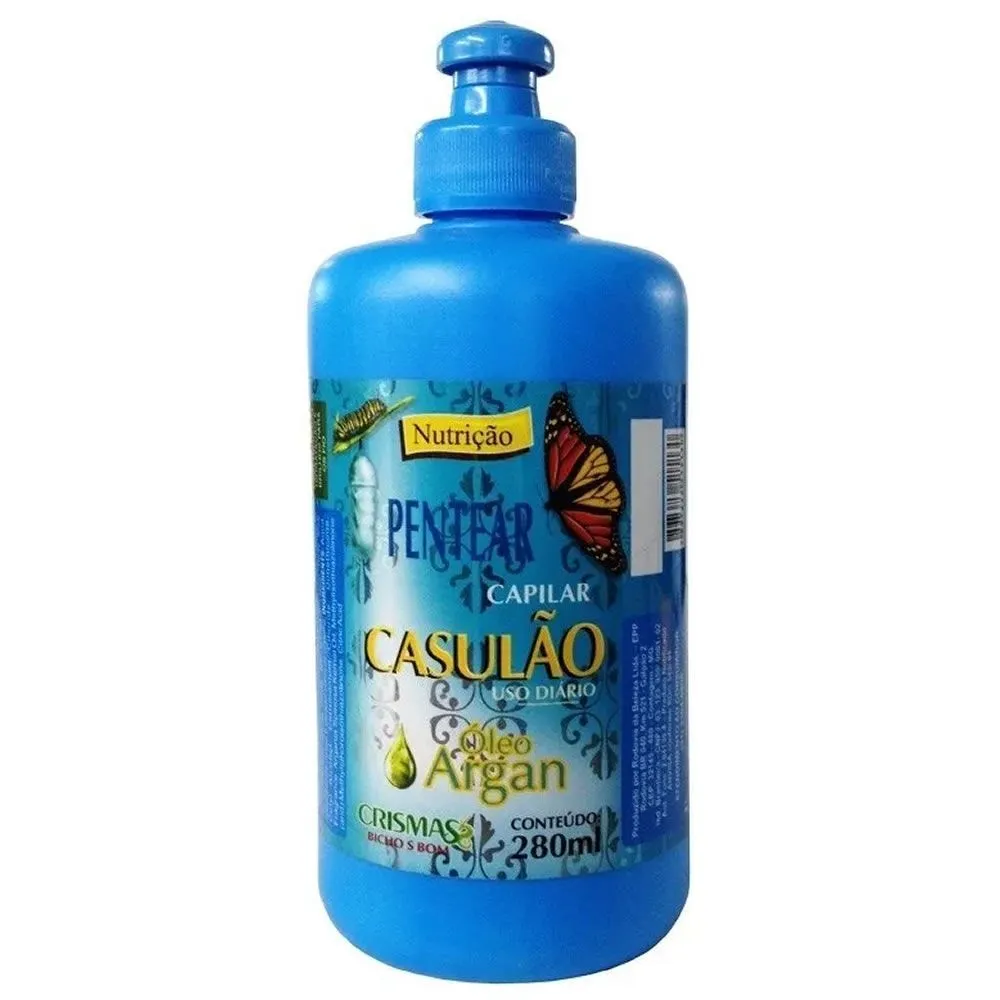 Creme de Pentear Casulão Bicho da Seda Bom óleo de Argan 280ml