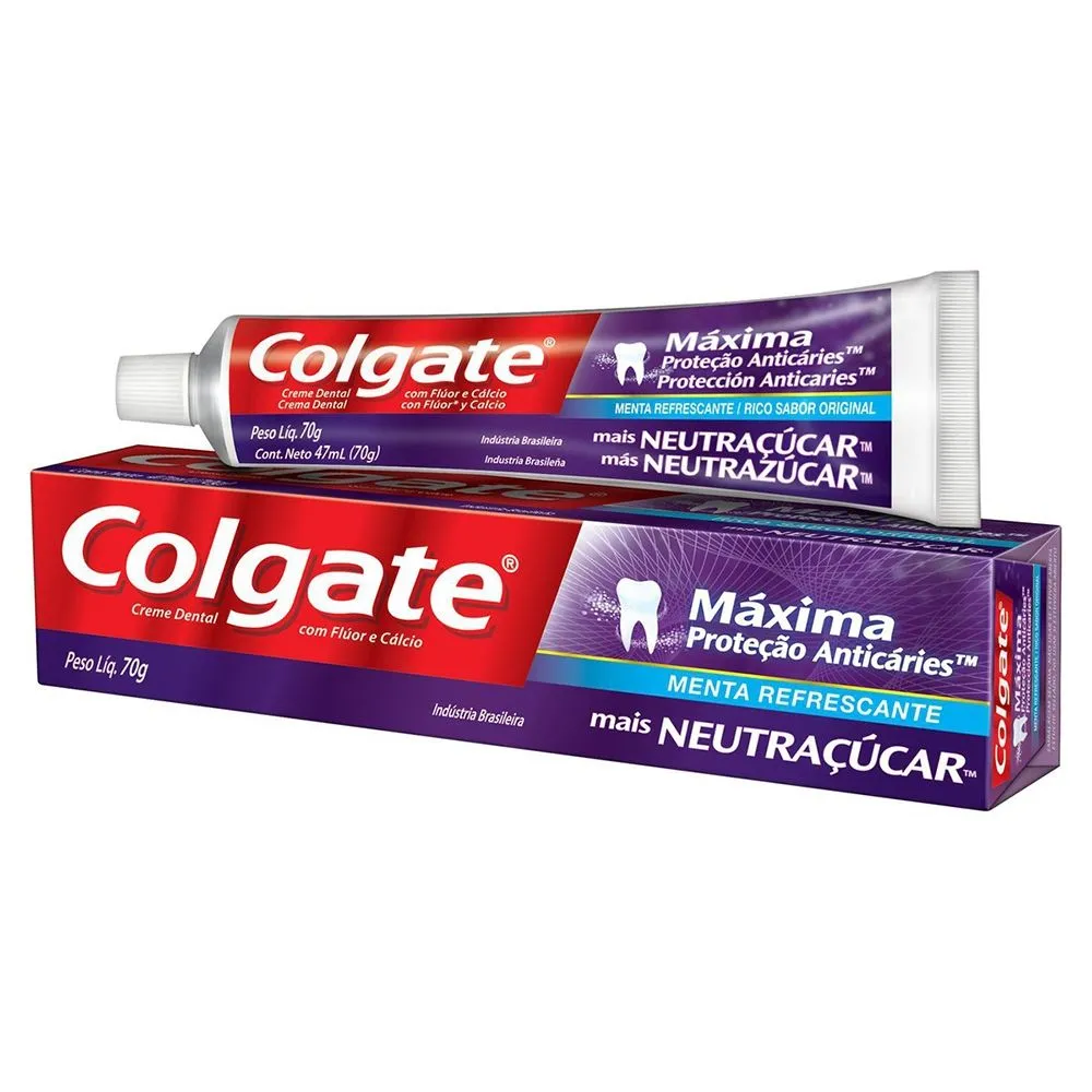 Creme Dental Colgate Neutraçúcar Máxima Proteção Anticáries Com 70G