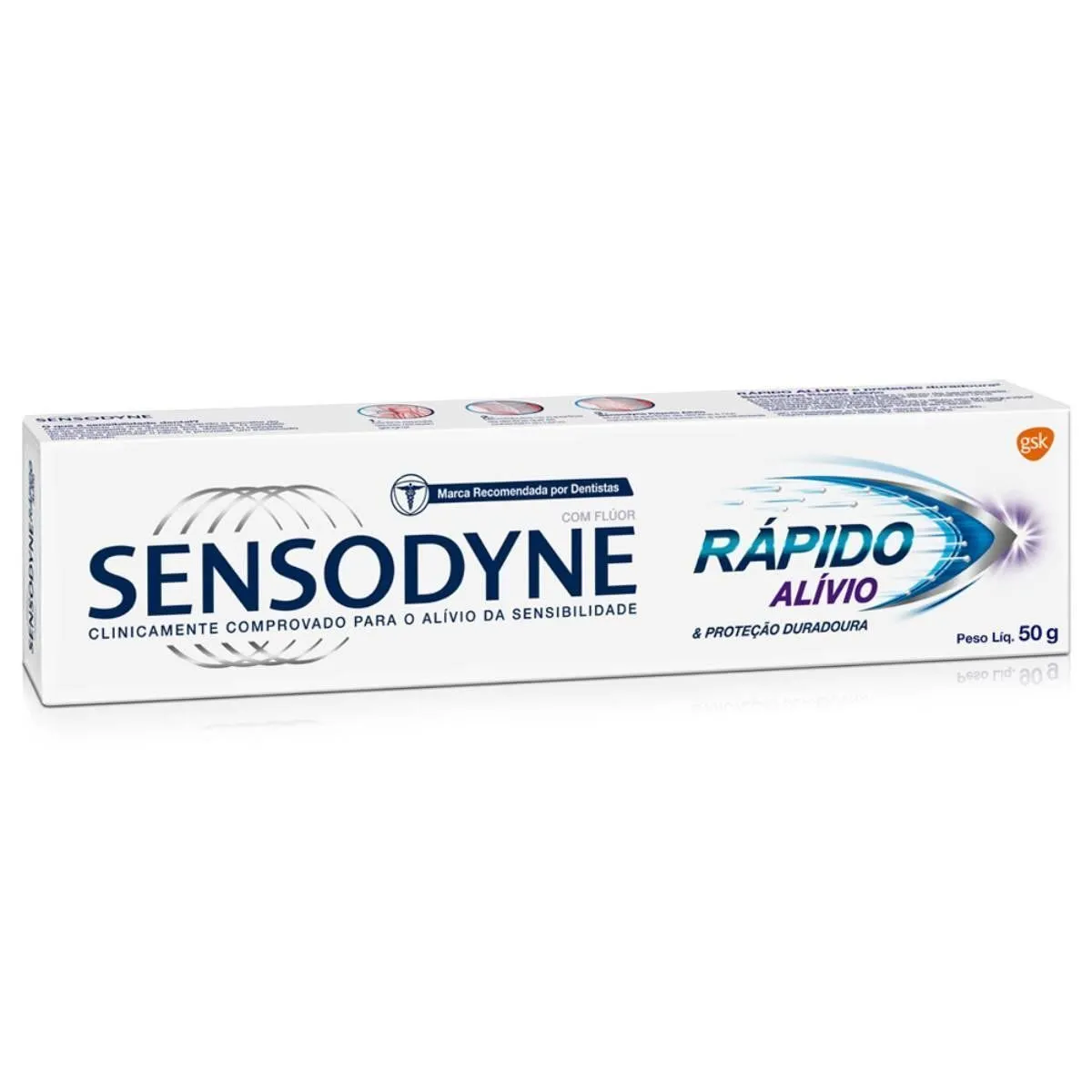 Creme Dental Sensodyne Rápido Alívio Com Flúor 50 G