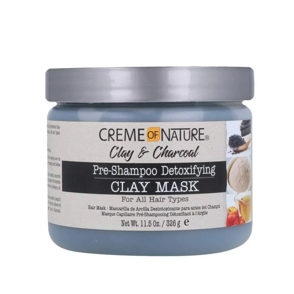 Creme of Nature Clay & Charcoal Pre-Shampoo Detoxifying Clay Mask 326g