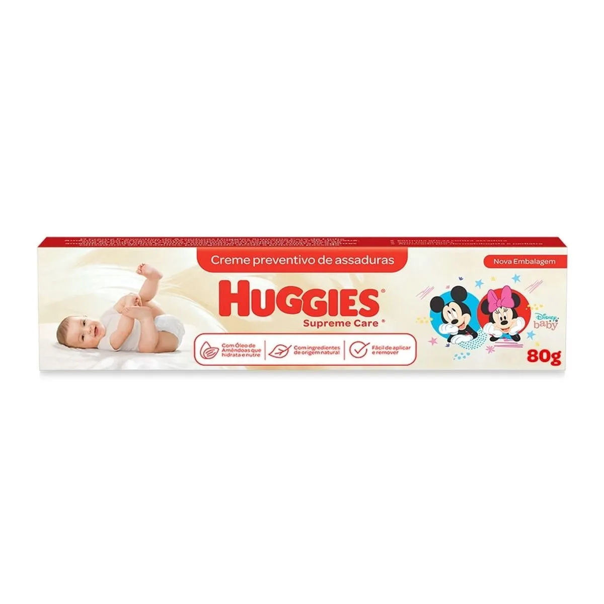 Creme Preventivo de Assaduras Huggies Amêndoas Com Vitamina E 80g