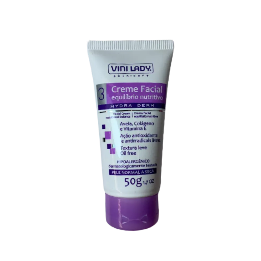 Creme Facial Equilíbrio Nutritivo Com Aveia Vini Lady - 50g