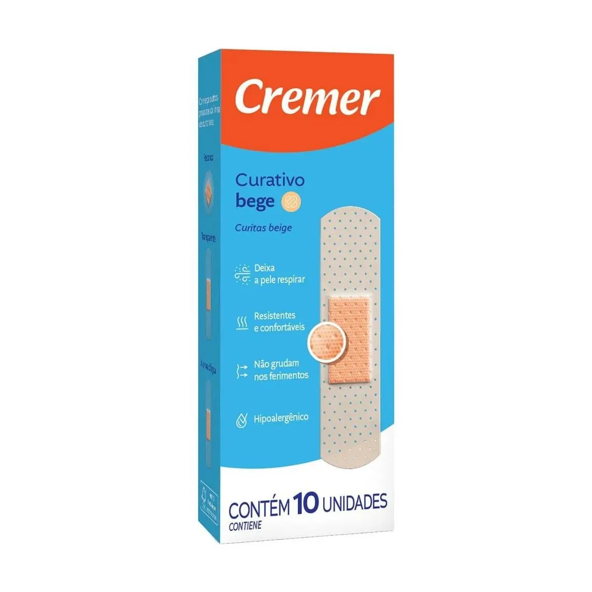 Cremer Curativos Bege 10UN