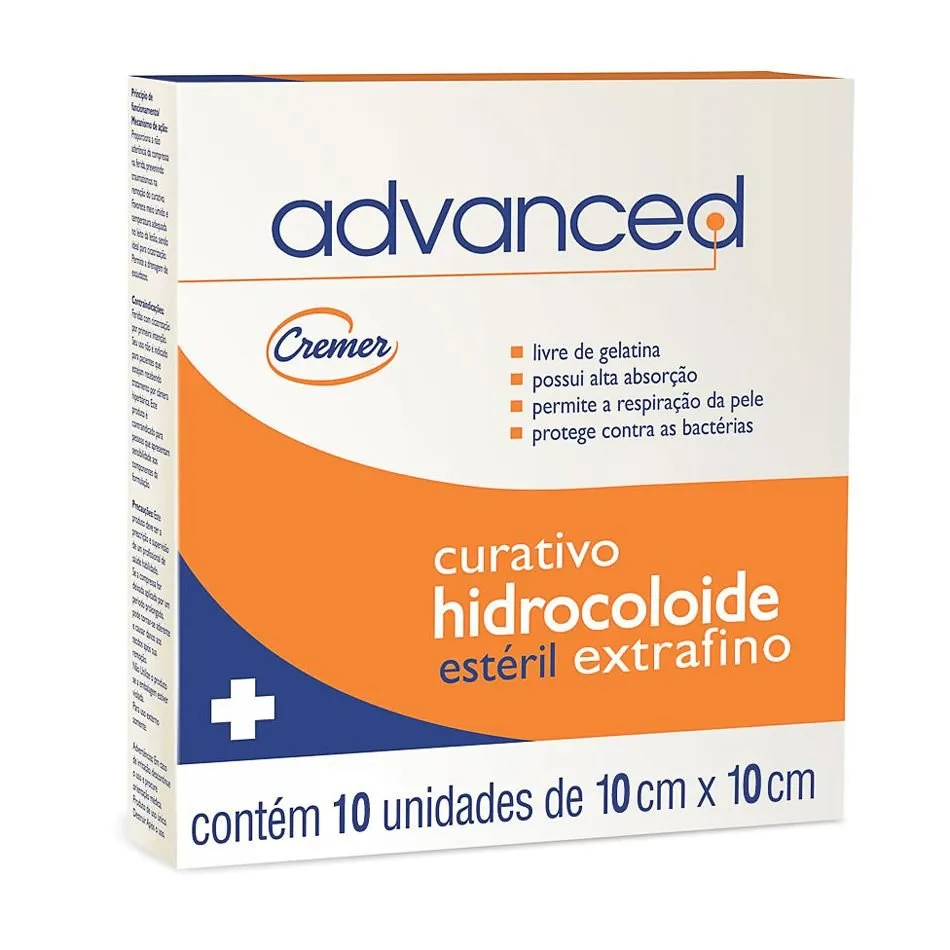 Cremer Curativo Hidrocoloide Estéril Extrafino 10x10 10UN