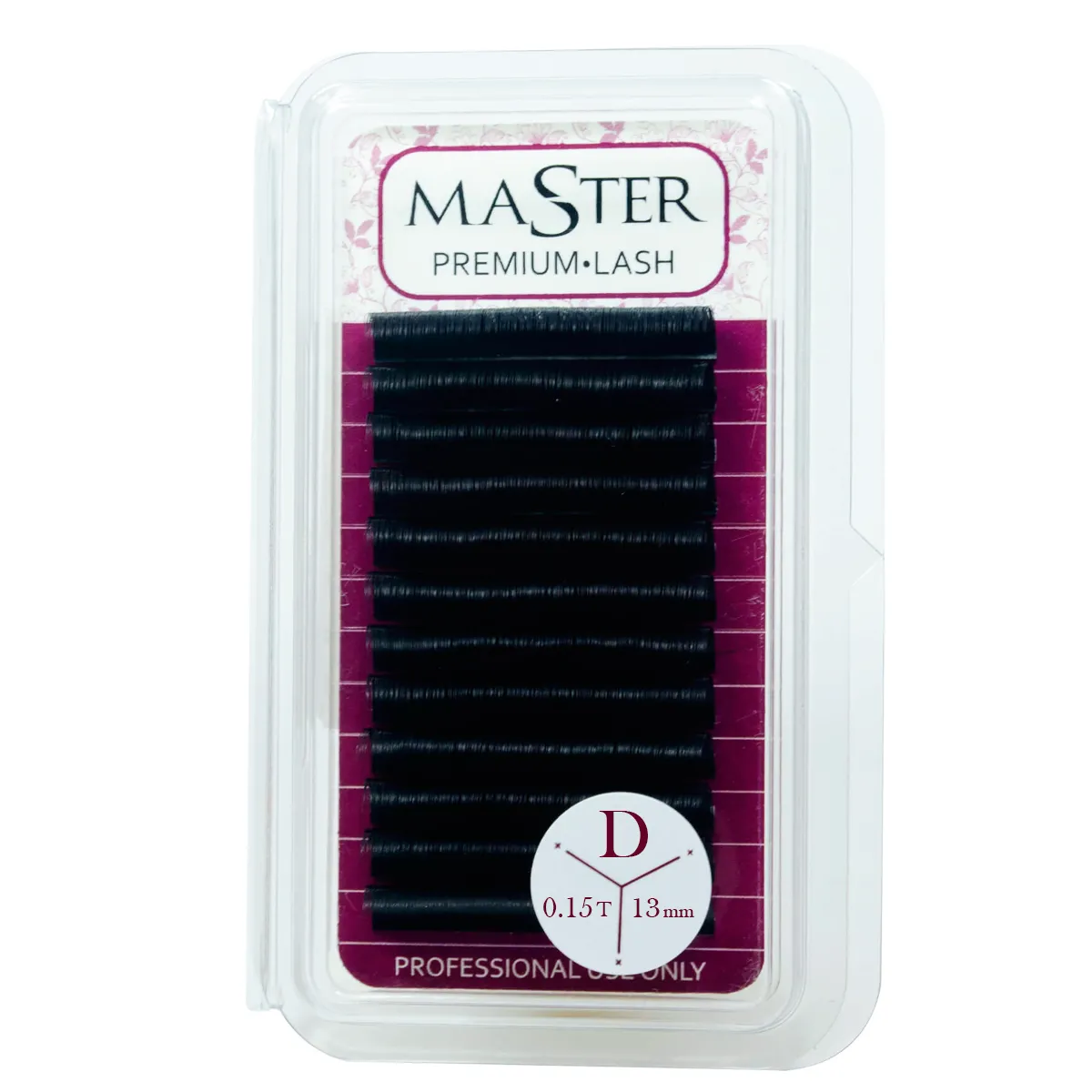 Cílios Alongamento Fio a Fio Master Premium Lash 0.15 Curvatura D 13mm