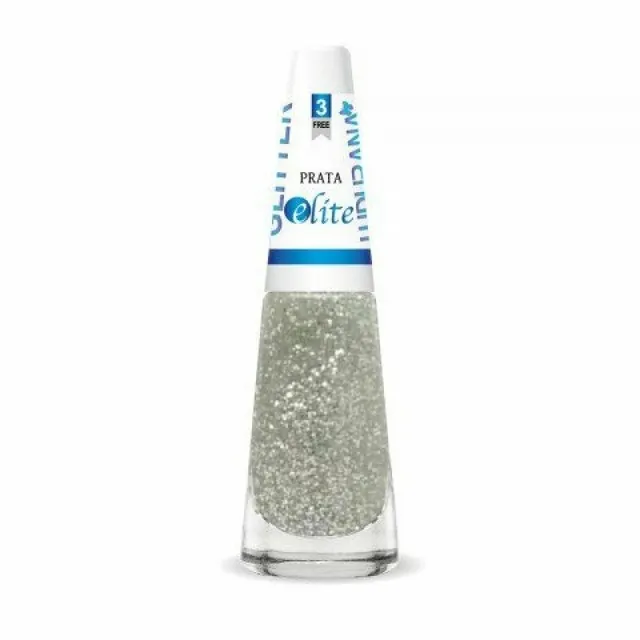 Esmalte Ludurana Glitter Prata 8ml