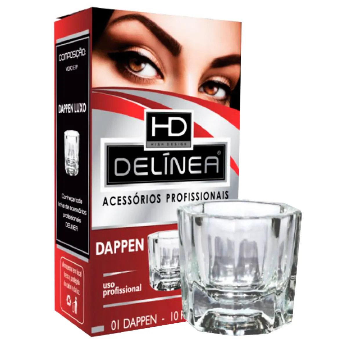 Dappen Vidro Para Aplicacao de Henna Delinea