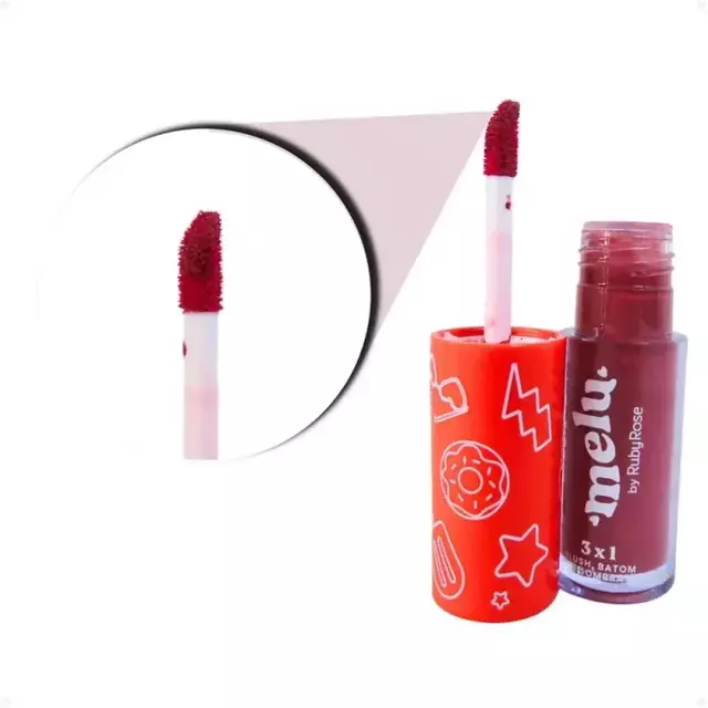 3x1 blush batom e sombra BOO 05 4,1ML - Ruby Rose melu