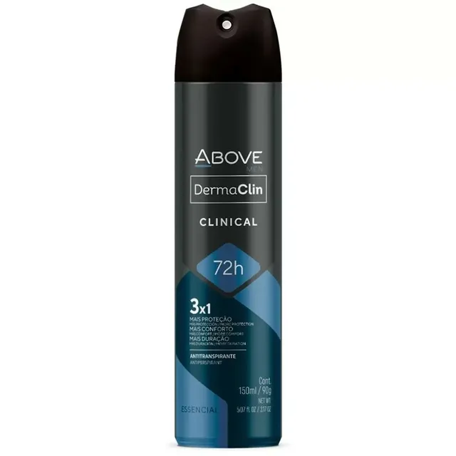 Desodorante Masculino Above Dermaclin 3X1 Essencial 72h