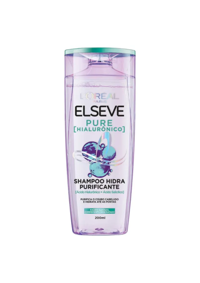 Shampoo Hidra Purificante Pure Hialurônico 200ml - L'oréal Elseve