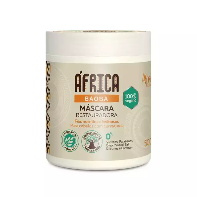 Máscara restauradora baobá áfrica 500ml - Apice