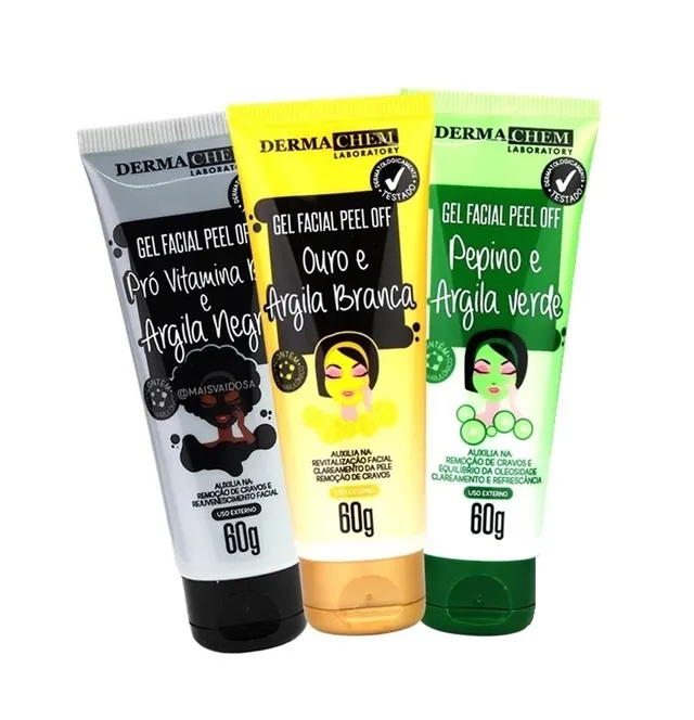 Kit Gel Facial Peel Off Argila Dermachem