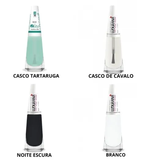 Kit 4 Esmaltes Cores Básicas Ludurana