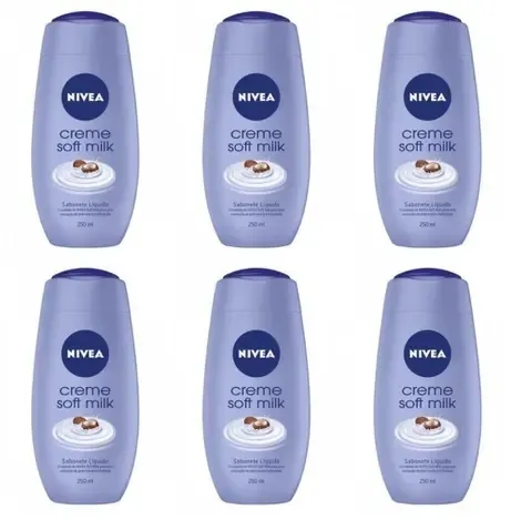 Kit 6 Unidades De Sabonete Liquido Soft Milk 250Ml Nivea