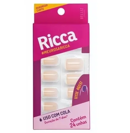 Unhas Ricca Francesinha Nude Ref: 1339