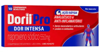 Dorii Pro Naproxeno Sódico 550mg com 10 Comprimidos