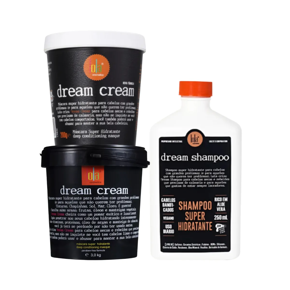Lola Dream Cream Sh 250ml + Masc 200ml + Masc 3kg |ByLinda